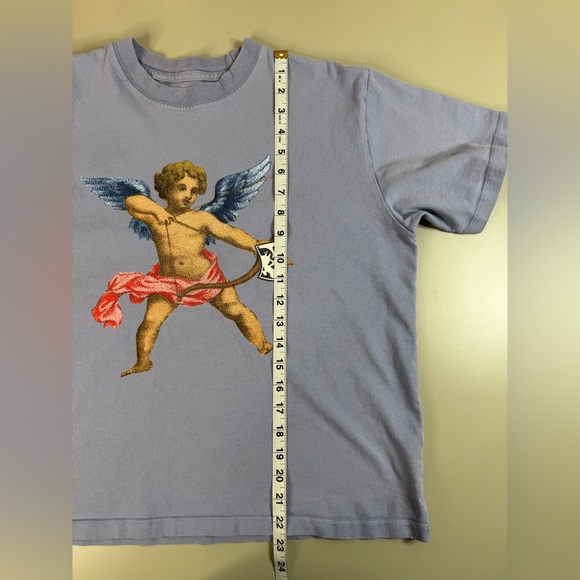 OBEY Watch Out Womens Tee PERIWINKLE Purple Medium Oversized Crop Medium Unisex - Picture 6 of 9